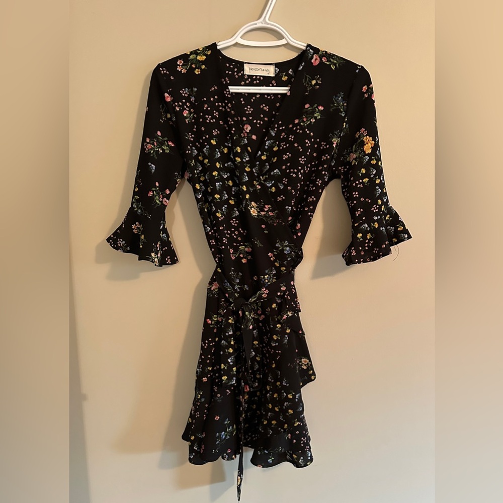 Floral Wrap Dress by Poison Ivy